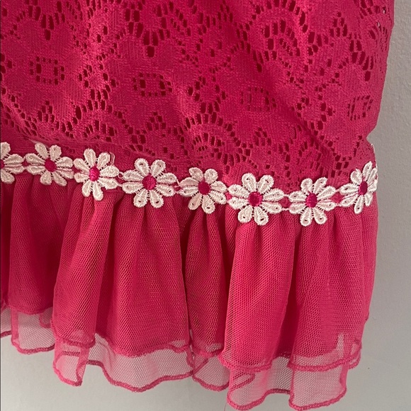 Charming Pink Lace Kids Blouse 12 Months - Picture 7 of 10